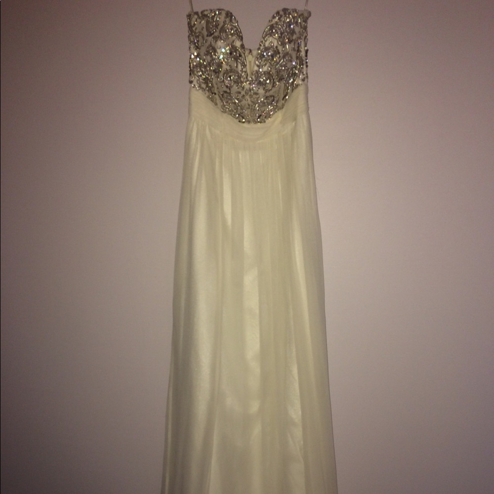 Sean Collection Strapless Silk Beaded Gown, 0